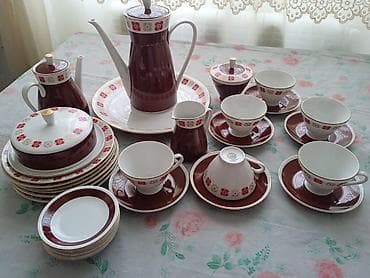 coca cola set serpi: Çay dəsti, Keramika, 6 nəfərlik, Almaniya — 6