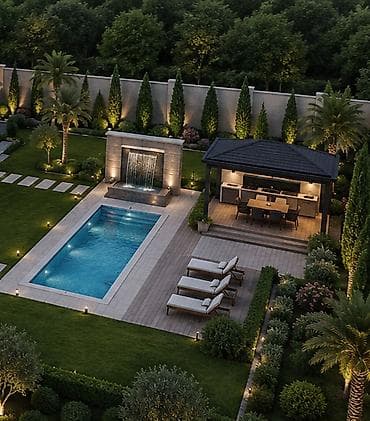 ev satiram type 0: Villa dizayn ecirik Xüsusiyyətlər: - Memarlıq: Şüşə vitraj fasadlı — 2