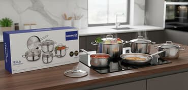 qab qacağ: Qazan, rəng - Gümüşü, Paslanmayan polad — 1