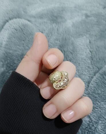 yeni sirga modelleri: Üzük, 585 Əyar, Qaşsız — 1