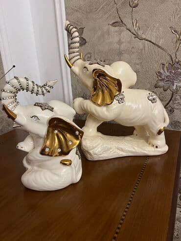 farfor fiqurlar: Fil suviner ana bala farfordu hec bir problemi yoxdur — 1