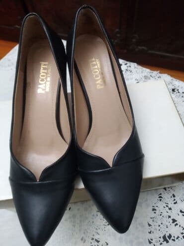 туфли мужские на кожаной подошве: Tuflilər, Ölçü: 39, rəng - Qara, Yeni — 1