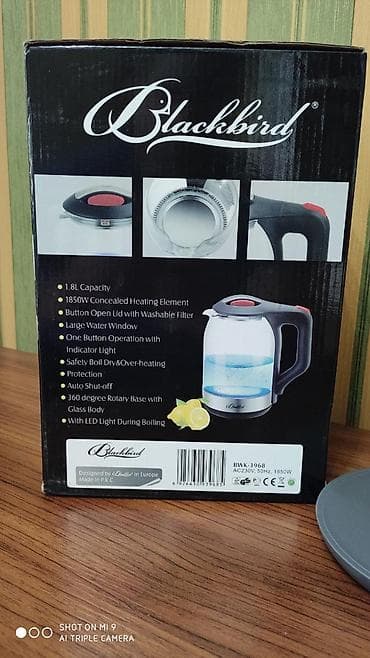 Elektrik caydan çaynik çaydan Blackbird 1.8 litreli elektrik şüşə — 8