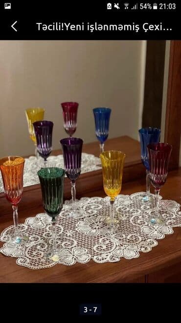 Ev üçün dekor: Qədəhlər, 6 ədədli dəst — 1