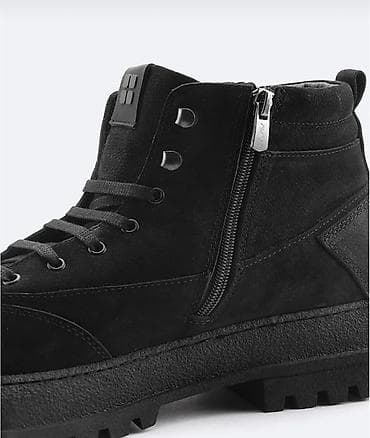 yds batinka: Kişi üçün qara rəngli dəri/saxta zamşa qarışığı bot - Dizayn: Yüksək — 2