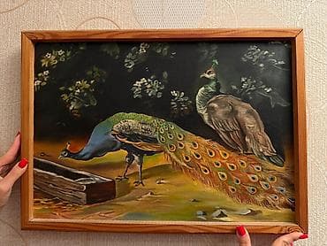 ramka satisi: Kətan üzərində əl işi tablo satılır Vintage dekor sevənlər üçün ideal — 1