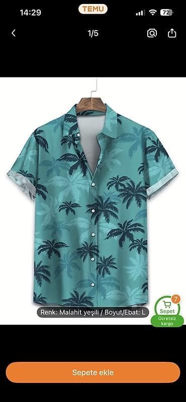 Aksesuarlar: Məhsul: GTA Vice city Tommy Vercetti köynəyi Rəng: Malaxit yaşıl — 1