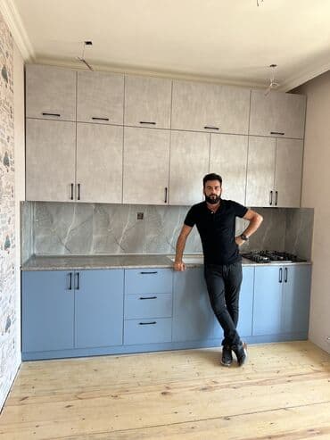 taxta əl işi: Sifarişlə mətbəx dəsti, Özü çəkən petlələr, Şüşə, Kredit var, Pulsuz çatdırılma, Ödənişli çatdırılma, Rayonlara çatdırılma — 1