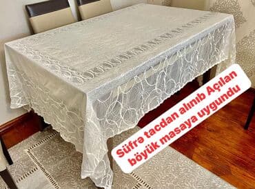 Pərdə və tüllər: Ağ rəngli tül pərdə parçasi - Material: yüngül, şəffaf tül - Rəng — 3