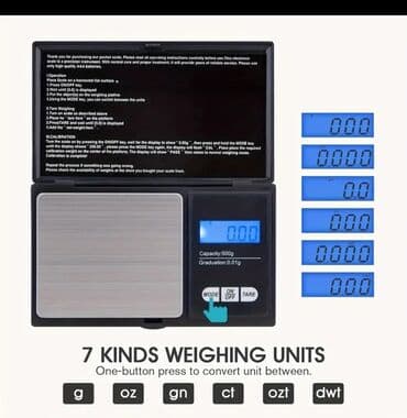 Digər ölçmə cihazları: Zərgərlik tərəzisi. - Ölçü diapazonu: 0.01–500 qram - 5 ölçü vahidi — 2