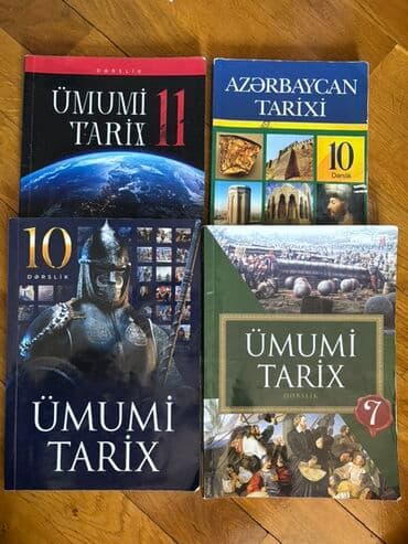 Orta məktəb tələbələri üçün nəzərdə tutulmuş dörd ədəd dərslik dəsti