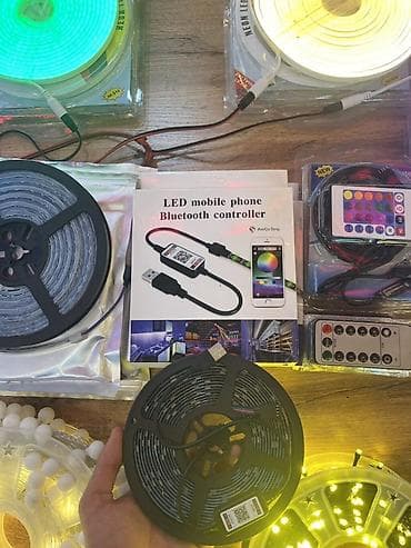 RGB LED lent dəsti – Bluetooth və pultla idarəetmə - LED lent: çevik