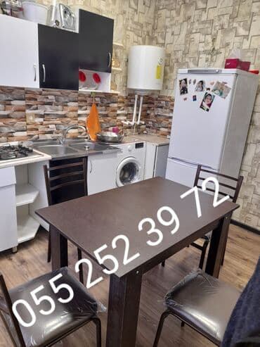 metbex mebileri: Mətbəx üçün, Yeni, Açılmayan, Dördbucaq masa, 2 stul — 5