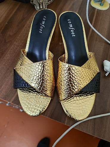 Basanoşka və səndəllər: Sabo, Ölçü: 38, rəng - Qızılı, Yeni — 1