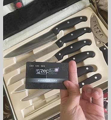 bicaq: Zepter Germany mətbəx bıçaqları dəsti – lüks portfel qutuda tam — 2