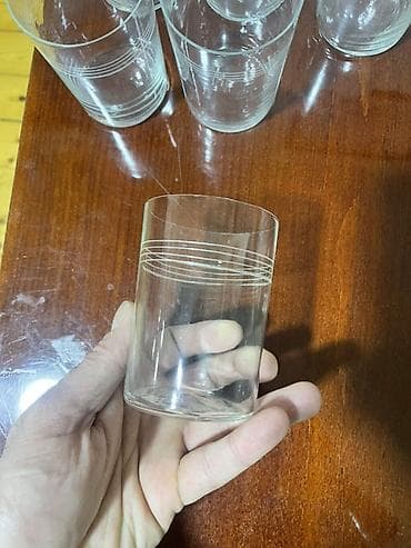 qab qacak: Stəkanlar, Şüşə, 18 ədədli dəst, 250 ml, SSRİ — 2