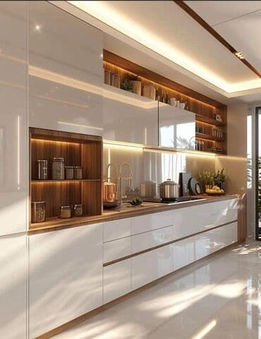 soft home: Sifarişlə mətbəx dəsti, Özü çəkən petlələr, MDF — 2