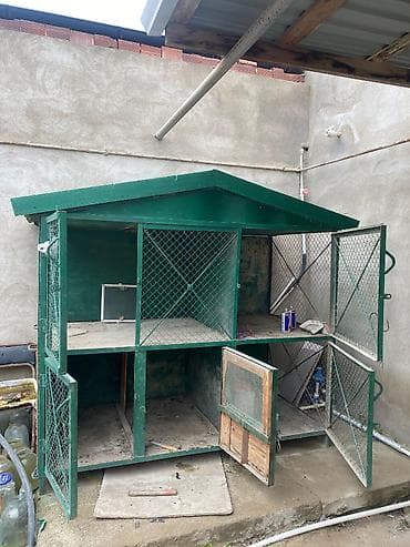 Yuvalar: İt,pişik,toyuq,cücə,dovşan üçün 6 otaqlı yuva.Hər otağın arakəsməsi — 3