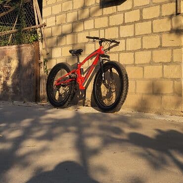 azərbaycan dili qaydalar və testlər: Uşaq/yeniyetmə üçün fatbike tipli velosiped - Rəng: qırmızı, qara — 1