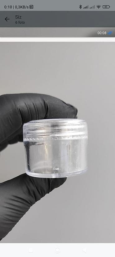 plasmas şifer: Şəffaf plastik konteyner – vida qapaqlı - Material: şəffaf, qida ilə — 1