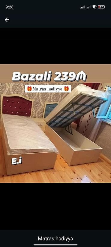 acilan carpayi: Yeni, Təknəfərlik çarpayı, Bazalı, Matras ilə, Siyirməsiz — 1