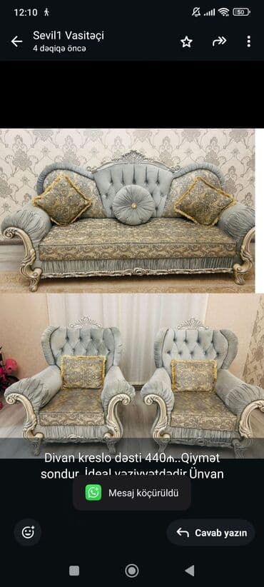 2 divan: Divan, 2 kreslo — 1