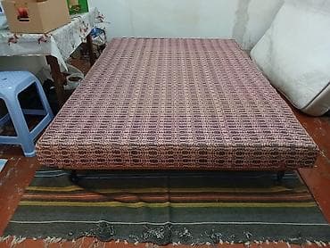 kamp stulu: İşlənmiş, İkinəfərlik çarpayı, Bazalı, Matras ilə, Siyirməsiz, Azərbaycan — 3