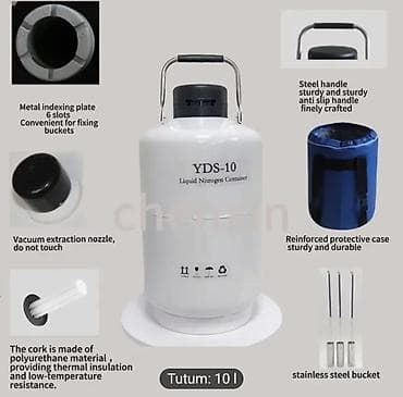 Digər biznes avadanlığı: Süni mayalanma üçün Məhsul: YDS-10 maye azot konteyneri (tutum: 10 L) — 1