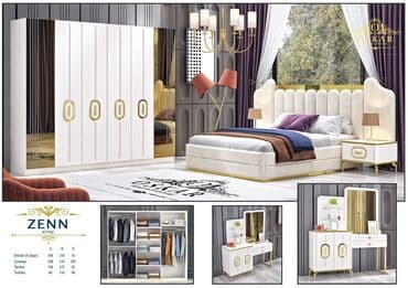 Шкафы: Двуспальная кровать, Шкаф, Трюмо, 2 тумбы, Новый — 1