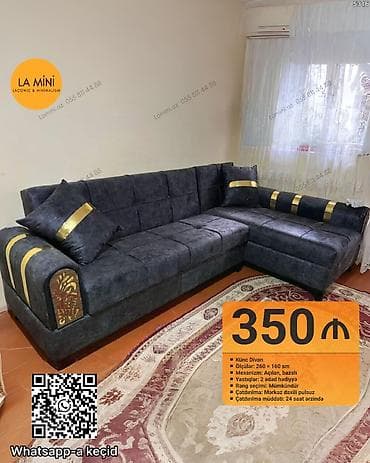 kunc divan kuxna: Künc divan, Açılan, Bazalı, Şəhərdaxili pulsuz çatdırılma — 1