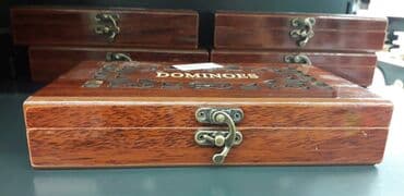 купить стол для бильярда: Taxta qutuda domino dəsti - Şık, cilalanmış taxta qutu: üst hissədə — 3