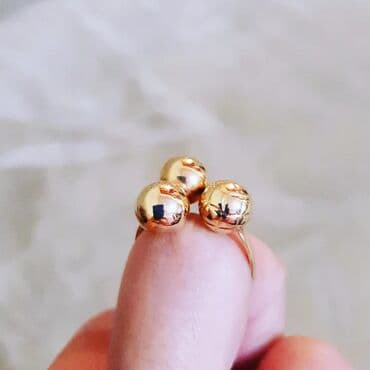 qaş sabitləyici: Toy, Üzük, Sarı qızıl, 585 Əyar, Qaşsız — 2