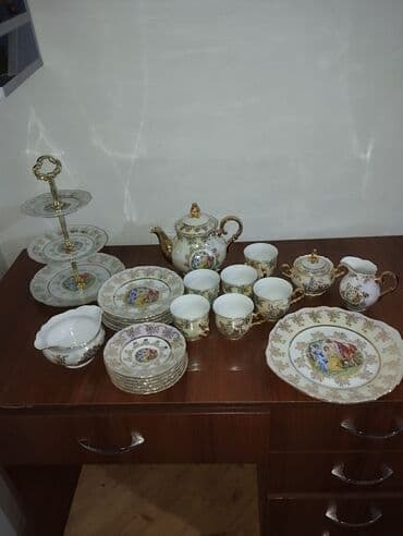 sac satişi: Nahar dəsti, rəng - Ağ, Farfor, Madonna, 6 nəfərlik, Çexiya — 4