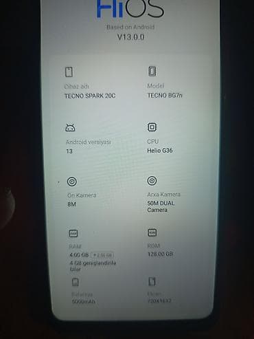 ınfinix note 40 pro: Tecno Spark 20C, 128 GB, İki sim kartlı — 1