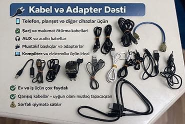 Mağaza bağlanıb evdən satıram Kabel və Adapter Dəsti Çoxçeşidli