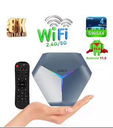 x96 tv box: Yeni Smart TV boks TV box 8 GB / 128 GB, Android, Ünvandan götürmə, Pulsuz çatdırılma, Ödənişli çatdırılma — 1
