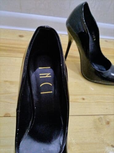 женские туфли на шпильке: Туфли, Размер: 38, цвет - Черный, Б/у — 3