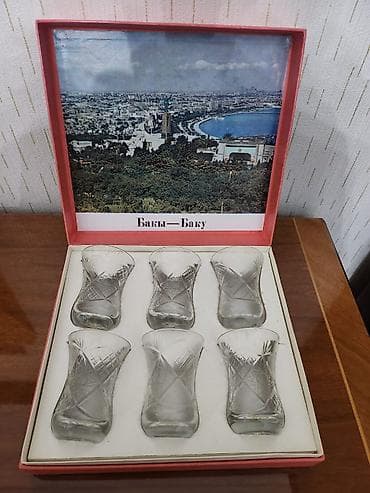 Armudu stəkanlar, Şüşə, 6 ədədli dəst