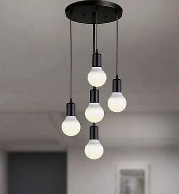 asma tavan: Çılçıraq, 5 lampa, Metal — 1