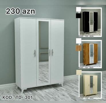 Dolablar: Yeni, Açılan, 5 qapı Düz dolab, Qarderob, paltar dolabı, Azərbaycan — 2