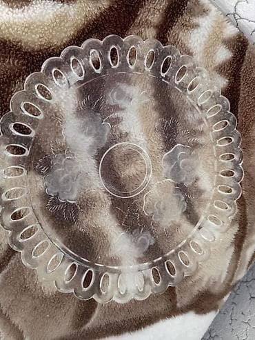 cayni serviz: Tort və şiriniyyat qabı, rəng - Ağ, Şüşə, Türkiyə — 10