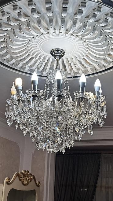 Çılçıraq, 8 lampa, Xrustal