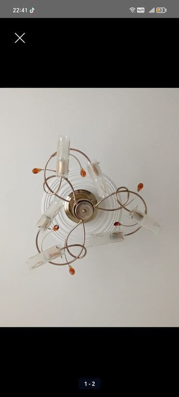 şam qozası bəhməzi qiyməti: Çılçıraq, 6 lampa, Metal — 1