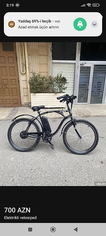 Elektrikli velosiped - Şəhər daxili rahat və səssiz hərəkət üçün