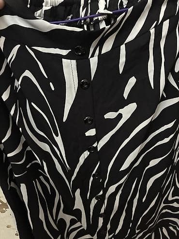 Qadın yubkasi – zebra naxışlı - Rəng: qara-ağ, zebra printi - Dizayn