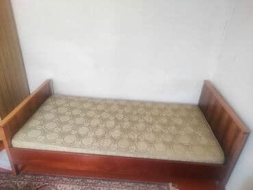 işlənmiş taxtalar: Б/у, Односпальная кровать, С матрасом — 3