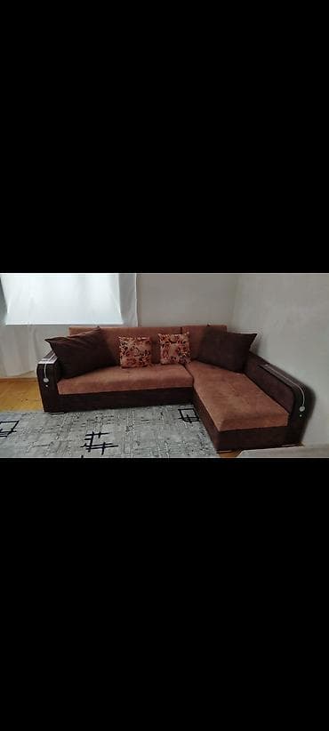 Ev üçün mebel: Künc divan, İşlənmiş, Açılan, Bazalı, Çatdırılma yoxdur — 1