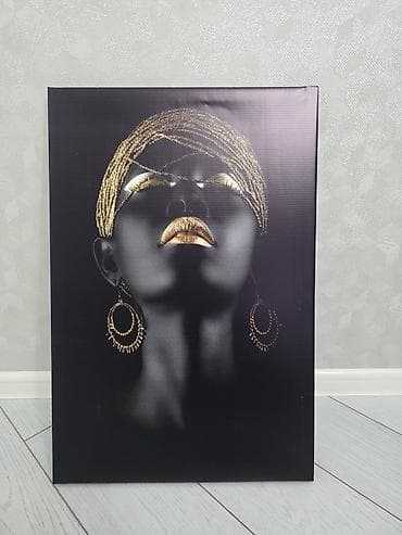 Другой декор и предметы интерьера: Qızılı detallı dekorativ tablo seti - Tərkib: 3 parçalı divar tablo — 1