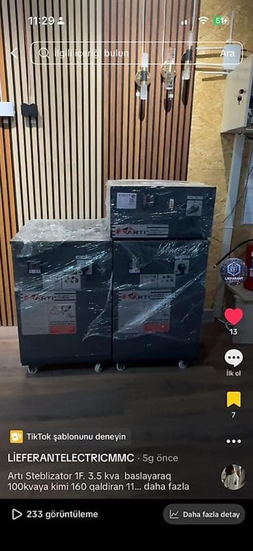 stabilizator andeli: ARTI markalı gərginlik stabilizatorları - Tip: 1 fazalı (1F) — 1