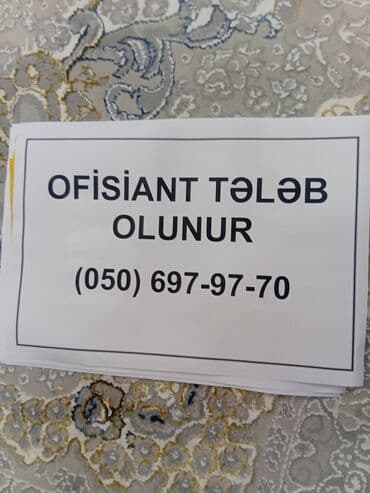 работа ночную смену официант: Ofisiant tələb olunur, İstənilən yaş — 1